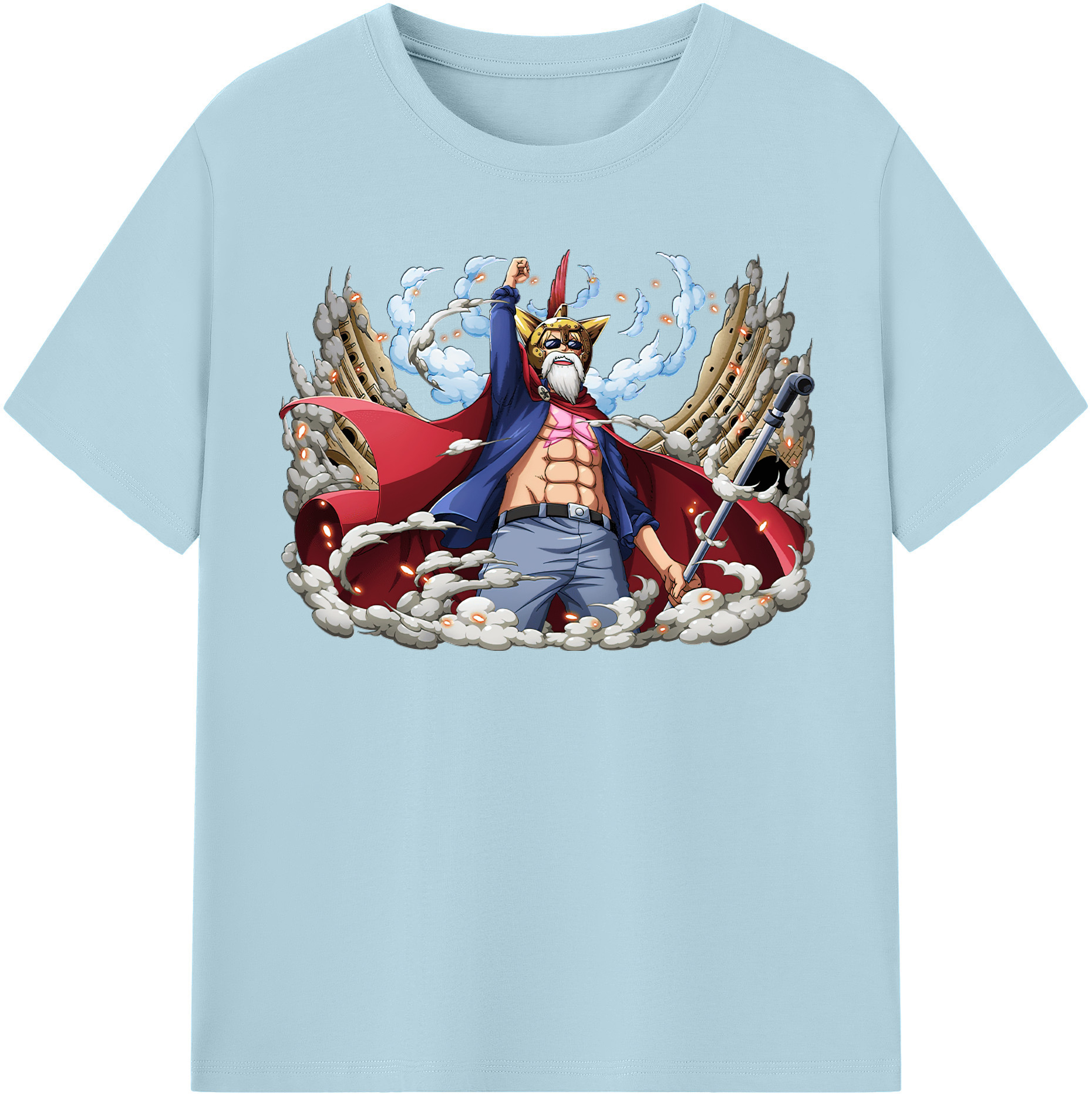 ワンピース モンキー・D・ルフィ ONE PIECE Monkey D. Luffy 綿100％半袖Tシャツ（フロントプリント）